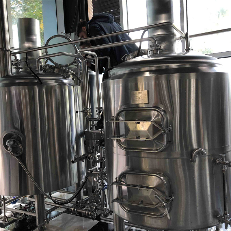 500L  two-vessels craft beer brewery system with jacketed fermenter manufacturer ZXF