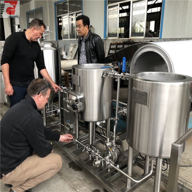 2 vessel and 3 vessel brewing system China professional beer brewing vessel manufacturer