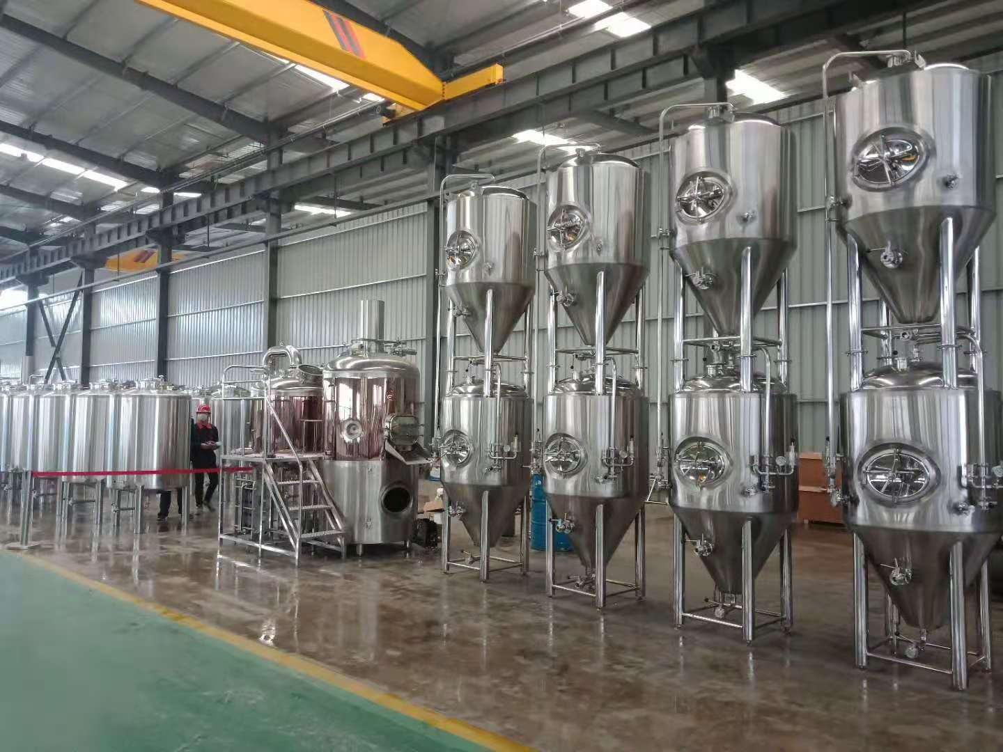 500L 1000L 5BBL Double stacked jacketed fermentation tanks fermenter for sale ZXF