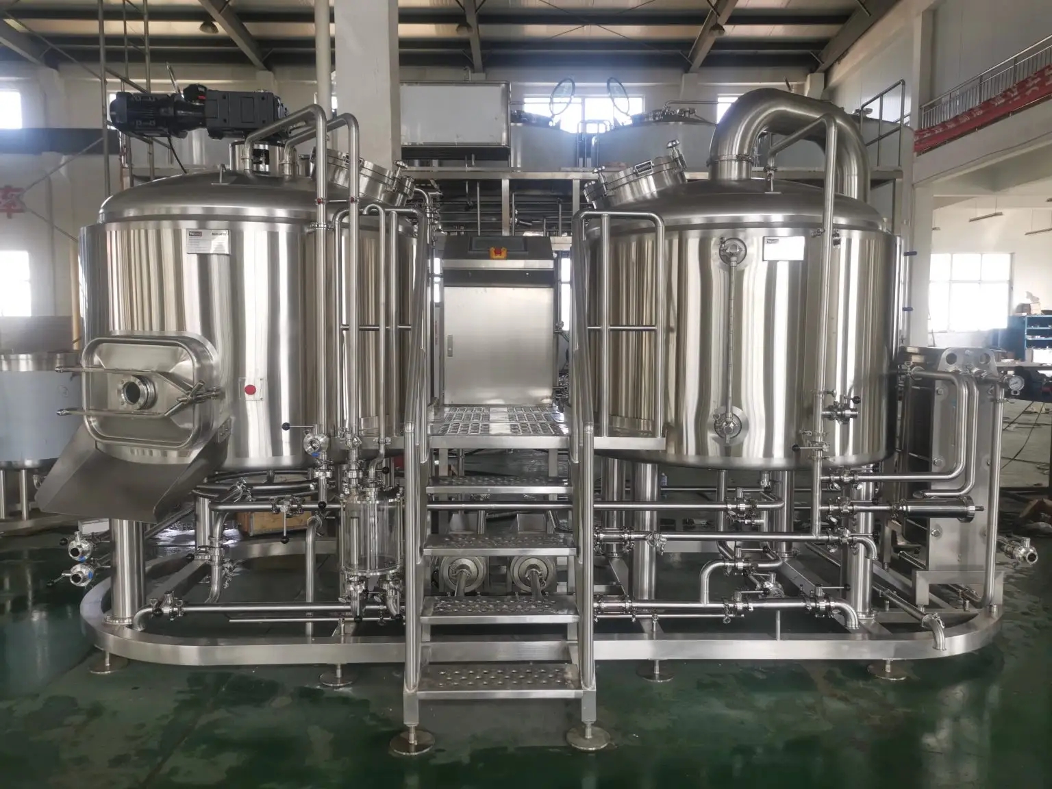 Three-vessels false bottom beer making brewing brewery equipment brewhouse system supplies  ZXF